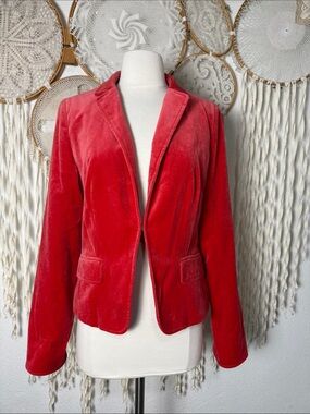 J. Crew Salmon Pink Colored Velvet Blazer Size 8